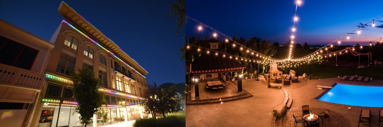 Hotel Rooftop Lighting / Bespoke Outdoor Lighting Solutions / Ambient String Lights